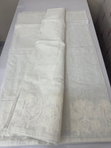 Mul chanderi cotton saree with applique work MSH655- White