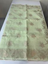 Fancy Kota Organza saree with Banarasi weaving MSH156 PastelGreen