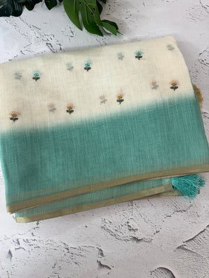Ombre semi Linen Saree - MSL1514