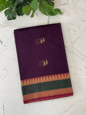 Kanchi Silk cotton saree with zari weaving - MSK897
