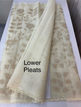 Viscose Organza saree with applique work -MSH230 Offwhite