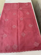 Organza saree with embroidery - MSH375 Pink