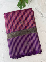 Checks Semi kanchi silk saree with blouse MBS7859
