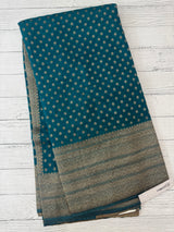 Semi banarasi Khaddi Georgette saree - MS1476 TealBlue