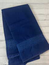 Kota saree with crochet work and lace border MCJ879 DarkBlue