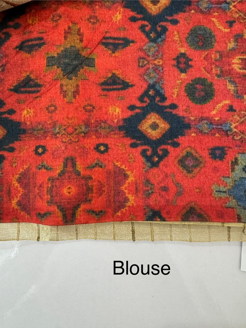 Tissue silk saree with embriodery MTTS89