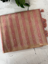 Tissue silk saree with foil work MSH214