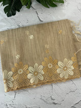 Soft Tissue kota embroidery saree MSK4660 -Chiku