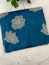 Blended tussar saree with applique work MTSS459