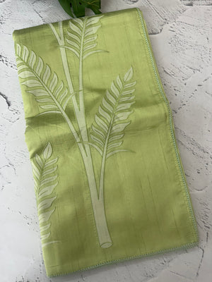 Blended Tussar silk saree with applique work- MSH193