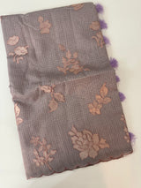 Silky kota embroidery saree  MSK890 DuskyMauve