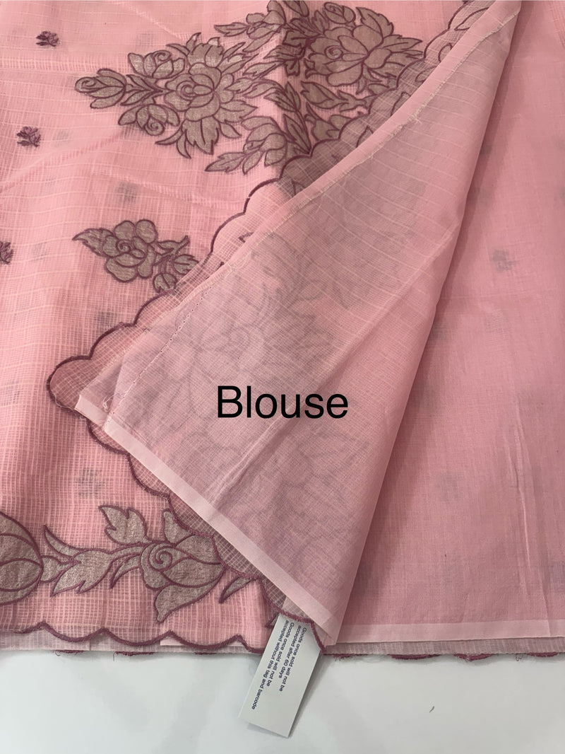 NetKota Applique work saree  MS6798- Pink