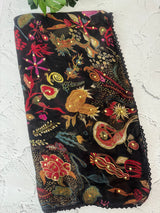 Chiffon Brasso saree with mirror work - MS7611 Black(3)