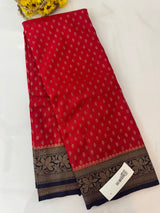 Banarasi viscose Georgette saree MKGS611- Red to NavyBlue