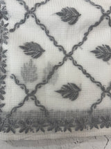 Kota Moonga checks saree with Chikankari work  MSH241