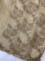 Cutwork Semi tussar saree MTSS657 Chiku