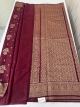 Semi banarasi saree with zari buttas - MBS6754