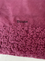 Organza saree with embroidery - MSH429 Magenta