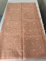 Moonga checks saree with embroidery MSH219