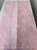 Khadi Linen saree with net applique borders MSH247 PastelPink (2)