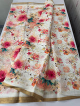 Semi linen saree with digital prints  MLS8765 (4)