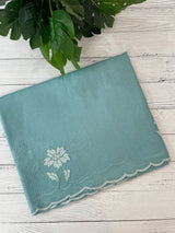 Soft kota silk saree with applique work MS14410 Blue
