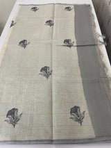 Mul chanderi saree with embriodery & zari lines MSH4006