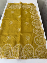 Silky kota saree with embriodery MS16334- Yellow