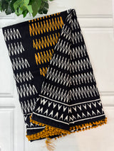 Pure mul mul cotton hand block printed saree SKRTHT