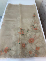 Designer Glass organza saree with applique work- MSH15195