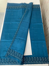 Semi tussar saree with cutwork MSHK566