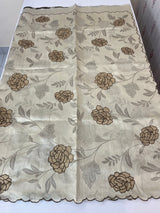 Semi tussar appliqué work saree MTS6589