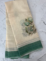 Semi linen saree with blouse MLS8765 (6)