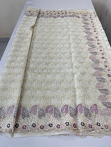 Cutwork Phulkari NetKota embroidery saree - MSH987