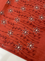 Butter silk saree with embroidery MTS569