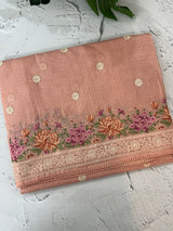 Silky kota embroidery saree MSK4333 - PastelPeach