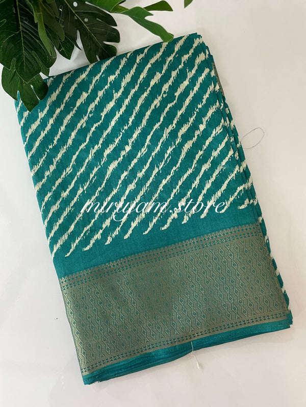 Semi silk saree MSBS123 TealBlue