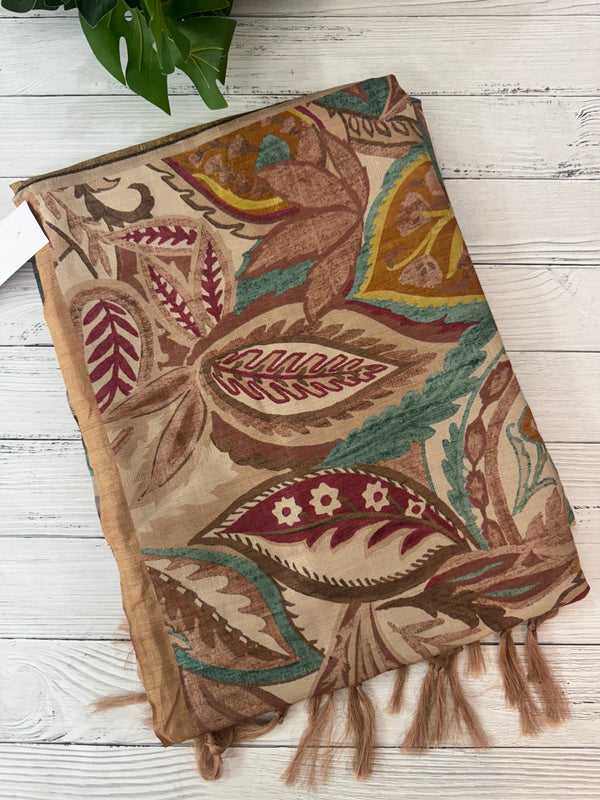 Printed soft crepe silk sarees MS5432
