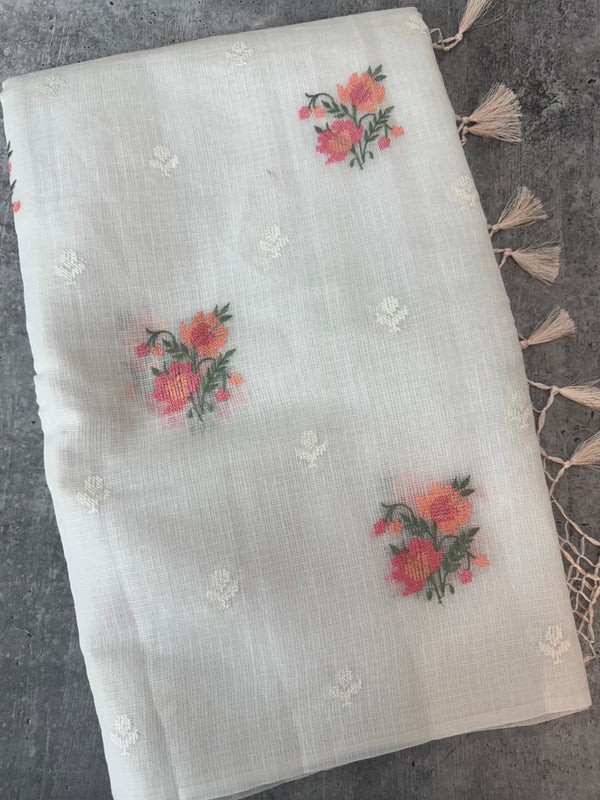 Silky kota embroidery saree MSK654