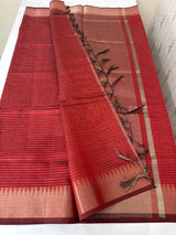 Semi silk sarees with temple border  MTS890