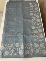 Blended Tussar silk saree with applique work- MSH200 DuskyBlue