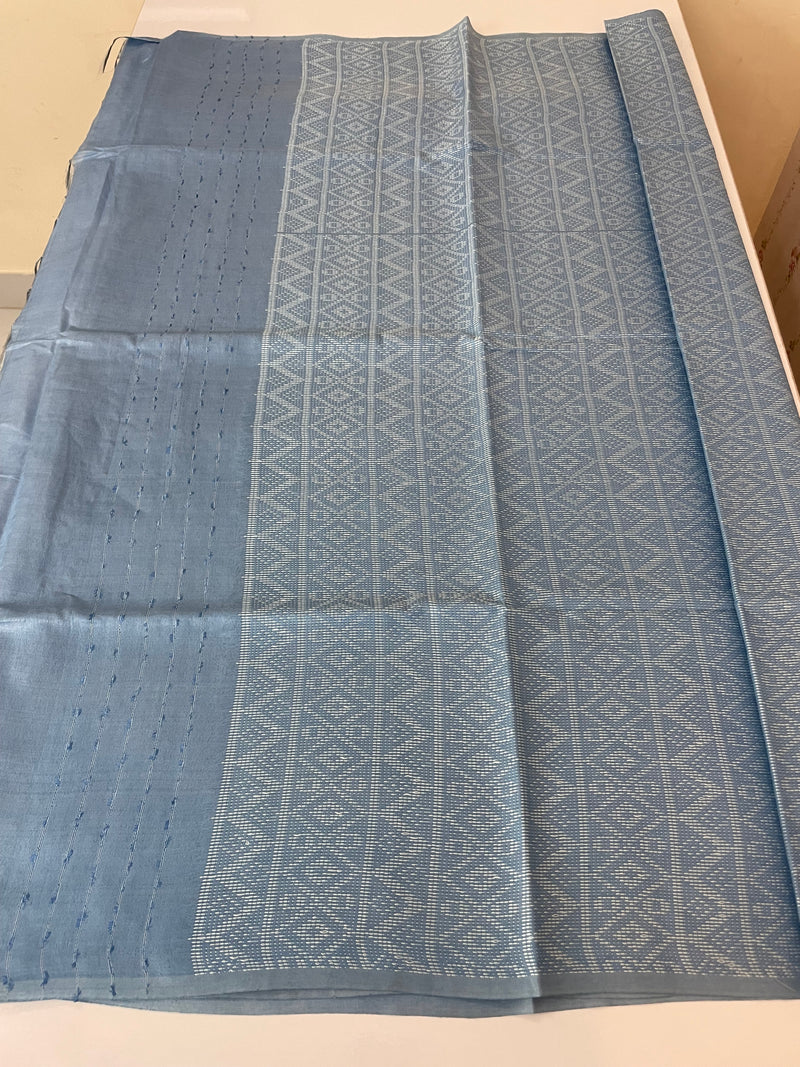 Bhagalpuri Semi tussar saree MS871 - PastelBlue