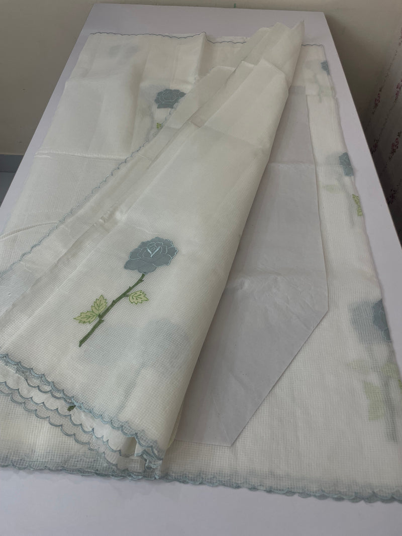 Kota silk cotton saree with applique work MS81789