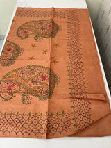 Kanta Handstitched Blended tussar silk saree MS15831