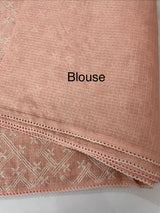 Silky kota embroidery saree MSK4333 Peach