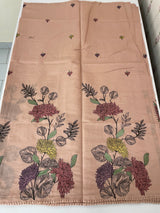 Malai chanderi saree with thread work MSM4567