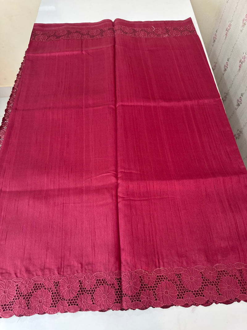 Cutwork Semi tussar saree MTSS845