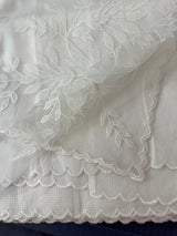 NetKota Applique work saree with net pallu   -MSH144 (4)White