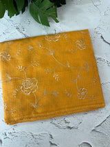 Soft kota checks saree with embroidery MSK2158- BrightYellow