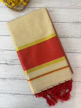 Kerala tissue saree- Gold checks